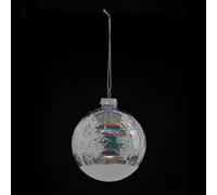 FEERIC LIGHTS & CHRISTMAS - Palle di Natale 80 mm Disegno Bianco 2 assortimento