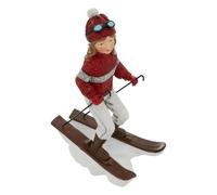 FEERIC LIGHTS & CHRISTMAS - Sciatore in Resina Rossa h19.5 2ass