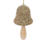 FEERIC LIGHTS & CHRISTMAS - Sdn legno champi paill dore 9cm
