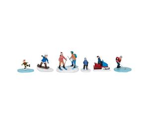 FEERIC LIGHTS & CHRISTMAS - Set di 6 Santoni per Villaggio di Sport Invernali