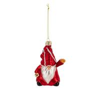 FEERIC LIGHTS & CHRISTMAS - Soggetto Gnomo in Vetro h.11cm Rosso