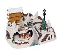 FEERIC LIGHTS & CHRISTMAS - Villaggio di Natale chalet e Albero animato 17 LED a Batterie