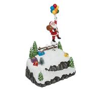Mini villaggio palloncini Babbo Natale con luci multicolore