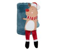 Feeric lights et christmas - Plaid Noelino renne 125x150