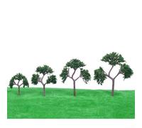 Feeshoppher 5 pezzi fai da te modellini di tronchi d'albero antichi decorazione paesaggistica plastica miniatura salice e quercia disegni per modelli architettonici diorami e giardini in culo (6 cm)