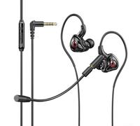 Feeshoppher Auricolari da gioco cablati con microfono staccabile con tecnologia HiFi Deep Bass Sound Cancelling Technology In-Ear Design driver 10 mm Multi Function Wire Control 3,5 mm a(3,5 mm)