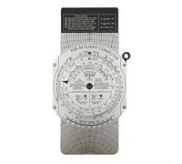 Feeshoppher Aviazione E6B Computer di navigazione plotter circolare calcolatrice di regole diapositive per allenamento di volo pianificazione velocità del vento tempo di calcolo del carburante (E6B-M)