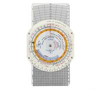 Feeshoppher Aviazione E6B computer di navigazione plotter circolare calcolatrice di regole diapositive per allenamento di volo pianificazione velocità del vento tempo di calcolo del carburante (E6B-P5