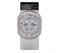 Feeshoppher Aviazione E6B Computer di navigazione plotter circolare calcolatrice di regole diapositive per allenamento di volo pianificazione velocità del vento tempo di calcolo del carburante (E6B)