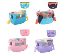 Feeshoppher Borsa da manubrio impermeabile per bambini, con tracolla staccabile, per tricicli, balance bike e scooter, spaziosa tasca frontale per giocattoli, snack o bottiglia d'acqua (arancione)