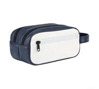 Feeshoppher Borsa per il trasporto di palline da golf con cinturino da polso, custodia impermeabile in pelle PU con 2 scomparti per palline, tees, guanti, custodia portatile per uomini e donne, verde