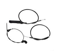 Feeshoppher Cavo di rilascio del cofano motore 3 pezzi di ricambio in plastica metallo OEM 51238176596 51238190754 51238176595 per BMW serie E39 525i 530-i 528i 540i M5 anni 1997-2003