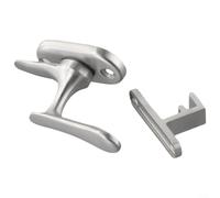 Feeshoppher Chiavistello per porta in acciaio inox, con maniglia ovale, in cromo spazzolato, antiruggine, per porte antincendio e fuga in legno Offi (S)