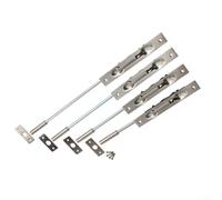 Feeshoppher Chiusura di sicurezza in acciaio inox 304 argento per porte in legno e serratura antifurto con montaggio aperto, dimensioni 15,2 cm, 20,3 cm, 25,4 cm, 30,5 cm, elegante finitura moderna