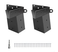 Feeshoppher Confezione da 2 staffe di supporto per cervi in acciaio al carbonio per pali in legno da 4 x 4, kit di montaggio per piattaforma di caccia resistente, con viti e presa, per ponte di