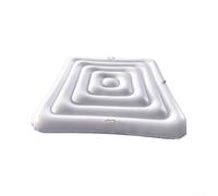 Feeshoppher Copertura gonfiabile quadrata da 165 cm, in PVC, isolamento termico, a risparmio energetico, per vasca da bagno all'aperto per 6 persone, con valvola resistente alle perdite per ridurre la