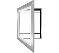 Feeshoppher Cornice artistica per bambini, 34 x 25 cm, in legno MDF e acrilico trasparente, da appendere alla parete, per opere d'arte A4 o più piccole, con spazio per 50-150 pezzi, dipinti e foto