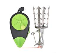 Feeshoppher Esca da pesca in acciaio inox e ABS con impugnatura seghettata e corda di salvataggio PE da 30 m per un rapido recupero delle esche bloccate in acqua dolce o