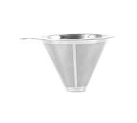 Feeshoppher Filtro da caffè in acciaio inox riutilizzabile per versare sopra il cono gocciolatore a rete design senza carta facile da pulire lavabile in lavastoviglie a maglia fine per un sapore ricco