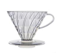 Feeshoppher Gocciolatore per caffè a mano in plastica trasparente a spirale, tazza filtrante per 1 o 2 tazze birra manuale per pulire alta trasmissione della luce 95% per cucina caffè U