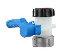 Feeshoppher IBC - Adattatore per rubinetto di arresto per serbatoio dell'acqua con filettatura grossa da 75 mm e 62 mm, valvola per serbatoio o contenitore con dado in alluminio, raccordo DN40/DN50