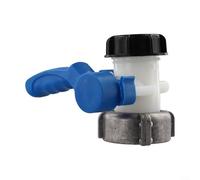 Feeshoppher IBC - Adattatore per rubinetto di arresto per serbatoio dell'acqua con filettatura grossa da 75 mm e 62 mm, valvola per serbatoio o contenitore con dado in alluminio, raccordo DN40/DN50