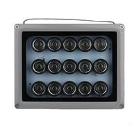 Feeshoppher Illuminatore impermeabile a infrarossi per esterni, luce di riempimento CCTV, con 15 LED ad alta potenza, lunghezza d'onda 850 nm, alloggiamento in alluminio IP66, ampio angolo di