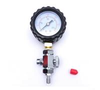 Feeshoppher Immersione ARA Manometro 300PSI Ottone Intermedio Bassa Pressione Meter per il Primo Stadio Regolatore di Controllo del Flusso D'aria Valvola di Sicurezza Argento 16.8x6.4x3.7cm