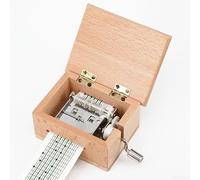 Feeshoppher Kit di carillon a manovella in legno fai da te a manovella in legno con perforatore e 5 nastri di carta per canzoni personalizzate, regali musicali artigianali per gli amanti della musica
