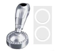 Feeshoppher Leva di arresto del motore dell'auto, interruttore a bilanciere con un pulsante, elegante, decorativo, facile installazione, basse vibrazioni, in plastica nera e argento, si adatta alla