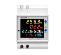 Feeshoppher Misuratore di energia elettrica con display digitale intelligente con schermo LCD per il monitoraggio in tempo reale della tensione, corrente, fattore di potenza, frequenza e consumo