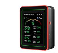 Feeshoppher Monitoraggio della qualità dell'aria 15-in-1 Monitor di inquinamento dell'aria professionale WiFi Indoor Monitor portatile AQI PM0.3 PM2.5 Tester APP Controllo domestico CO C-O2 TVOC HCHO