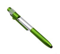 Feeshoppher Penna stilo multifunzione con touch screen capacitivo a sfera, luce LED e supporto pieghevole per smartphone e tablet, colore: rosso (verde)