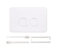 Feeshoppher Placca per WC a doppio scarico, kit per sciacquone, doppio scarico, per cisterne Geberit UP300 UP320 e serie 01 10 20 21 30 50 (bianco)