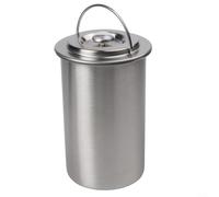 Feeshoppher Pressa per carni e prosciutto fatto in casa in acciaio inox, include termometro integrato, parti staccabili e guida alle ricette, 19 x 10 x 10 cm, argento