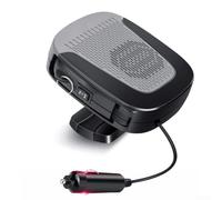 Feeshoppher Riscaldatore per auto portatile per auto, sbrinatore, riscaldamento rapido, riscaldatore per parabrezza auto, 12 V, 150 W, accendini 2 in 1, micro, con base rotante a 360°