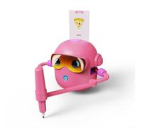 Feeshoppher Robot educativo interattivo da disegno per bambini con batteria ricaricabile da 1800 mAh e 100 carte di apprendimento dell'inglese per divertimento creativo e sviluppo delle abilità in blu