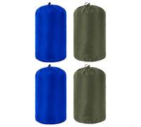 Feeshoppher Sacchi ultraleggeri con coulisse, confezione da 4, sacchetti a compressione in nylon 400T, per sacco a pelo, piumino, campeggio, escursionismo, viaggi, colori misti 3L, 5L, 8L (set3 5L)