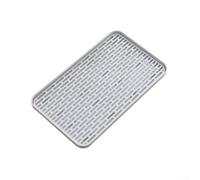 Feeshoppher Scolapiatti staccabile a doppio strato con partizione cava superiore e vassoio inferiore per raccogliere l'acqua, vassoio salvaspazio da cucina per tazze, ciotole, frutta, spugne