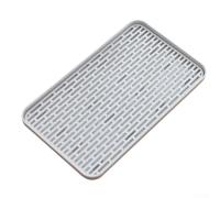 Feeshoppher Scolapiatti staccabile a doppio strato con partizione cava superiore e vassoio inferiore per raccogliere l'acqua, vassoio salvaspazio da cucina per tazze, ciotole, frutta, spugne