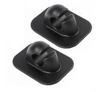 Feeshoppher Set di 2 clip per remi gonfiabili, per kayak e canoe, facili da installare, in plastica, nero, grigio, per riporre la pagaia sullo scafo, previene la perdita di acqua all'aperto (nero)