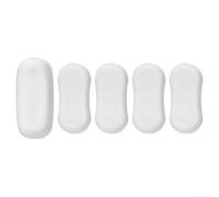 Feeshoppher Set di 5 copriwater in silicone, trasparenti, antiurto, riducono il rumore, coperchio e parete del serbatoio, si adattano alla maggior parte dei copriwater standard, facili da installare