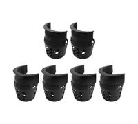 Feeshoppher Set di 6 tasche per tavolo da biliardo in plastica, tasche angolari e tasche laterali con design a rete esagonale, per biliardo americano, facile installazione a vite, ricambio nero