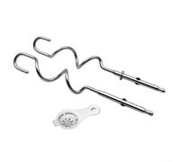 Feeshoppher Set di accessori per frullatore e miscelatore in acciaio inossidabile per frullatori portatili Kenwood e fruste con paletta e gancio per impasto, parti di ricambio facili da installare