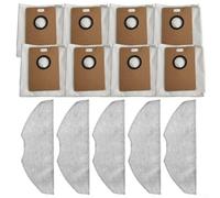 Feeshoppher Set di panni e sacchetti per aspirapolvere Tapo RV30 MAX Plus e RV20 MAX Plus, include 5 panni in microfibra e 8 sacchetti sigillati per la polvere forte