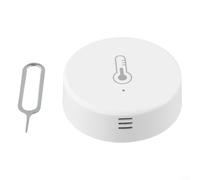 Feeshoppher Smart 3.0 Sensore di temperatura e umidità per app Tuya, termometro igrometro wireless con allarme e collegamento scena per controllo CA domestico, da -10 °C a 50 °C, bianco