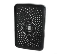 Feeshoppher Soffione doccia ad alta pressione per montaggio a soffitto, grande, 280 x 185 mm, rettangolare, con pannello a pioggia, flusso d'acqua con finitura cromata, materiale ABS, design moderno