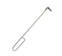 Feeshoppher Strumento per la rimozione della cenere, lungo 45,7 cm, in acciaio inox, rastrelli per cenere Kamado Joe, classico, stufe a legna, rastrello per cenere, con manico in metallo, per barbecue