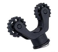 Feeshoppher Supporto per pagaia per pesca, staffa in ABS per fissare pagaie standard sulla canoa, design a cinghia a rullo a sgancio rapido per uso a mani libere, nero (B)