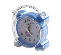 Feeshoppher Sveglia con suono chiaro, piccolo meccanismo di movimento in plastica, facile da installare, design compatto salvaspazio, per camera da letto, comodino, scrivania, S (blu)